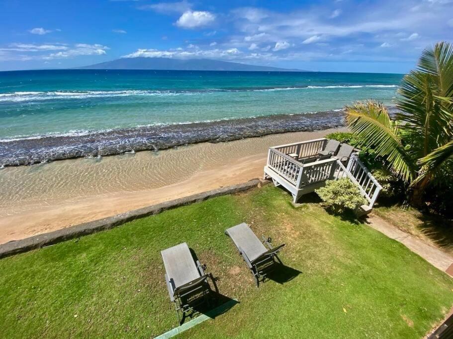 Oceanfront With Aircon-Hear The Waves-Amazing Views-Wifi Apartment Lahaina Exterior photo